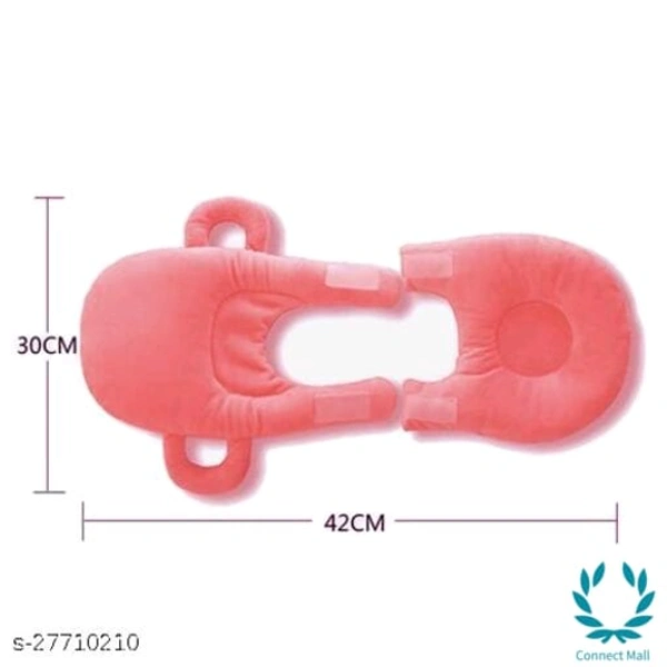 Baby Feeding Nursing Pillow With Bottle Holder - Pink - Free Size, Baby Pink, PolyCotton, Babby Feeding Pillow With Bottle Cover, Pack Of:1